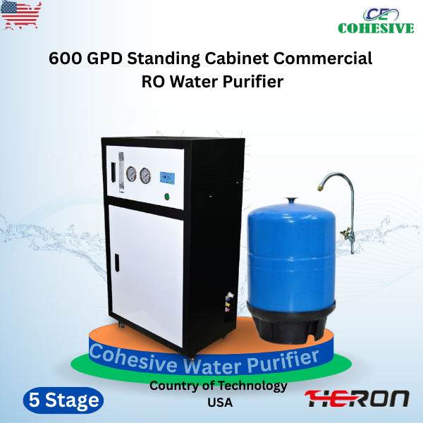 600 GPD Heron Standing Cabinet Commercial RO Water Purifier (6 Stage)